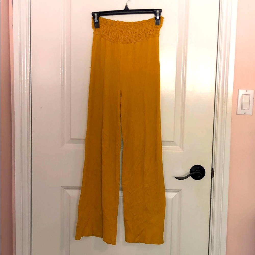 Yellow Fun Flowy Pants